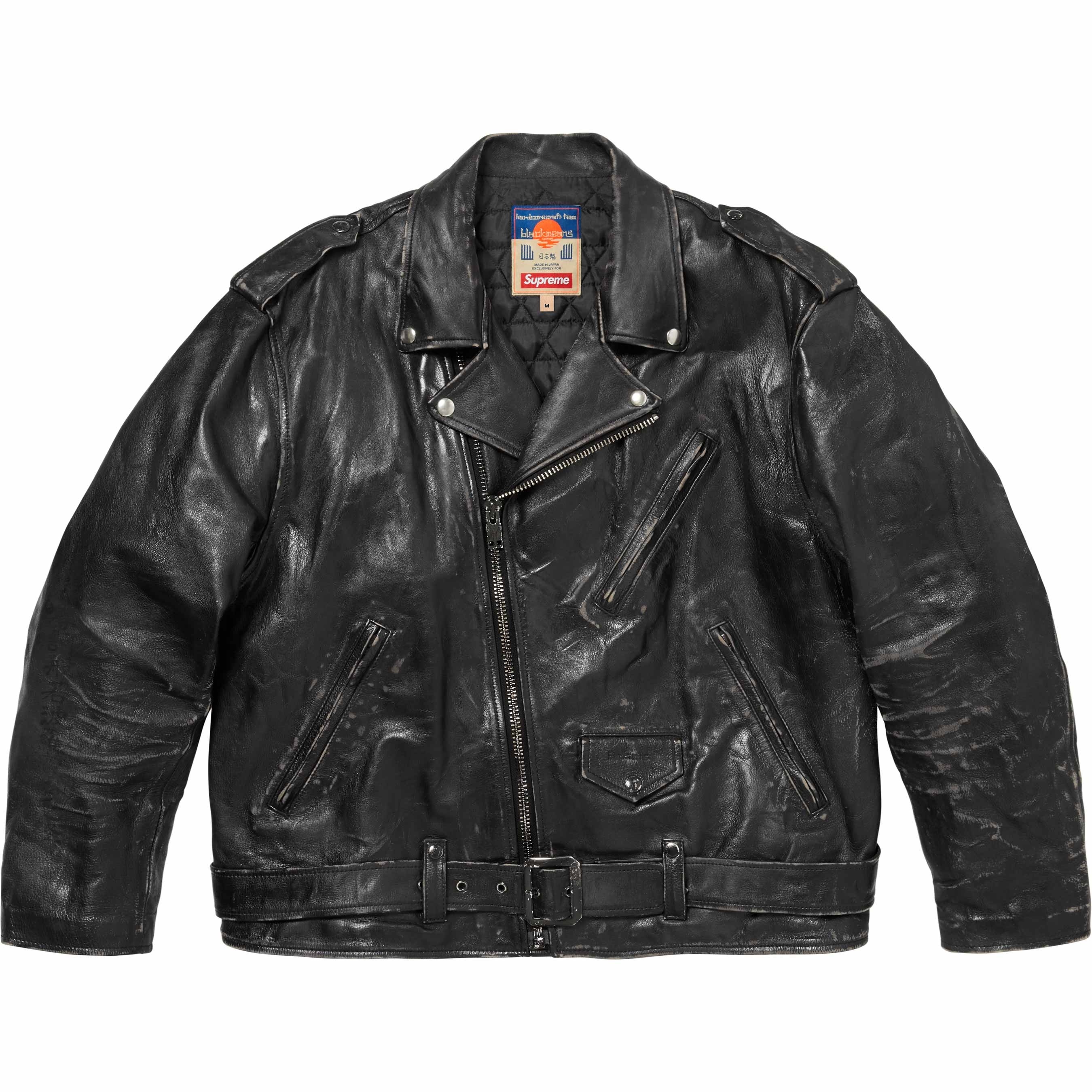 Supreme®/blackmeans Painted Leather Motorcycle Jacket view 5